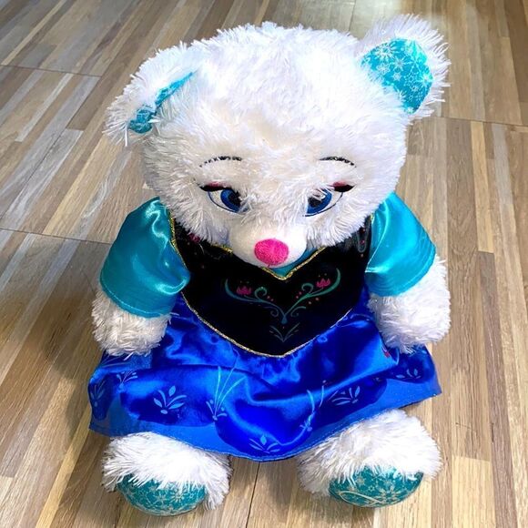 Build a bear Disney’s frozen Elsa bear snowflake stuffed animal shimmer glitter - Picture 7 of 7
